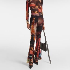 JEAN PAUL GAULTIER
Pigalle printed mesh flared pants new size Medium